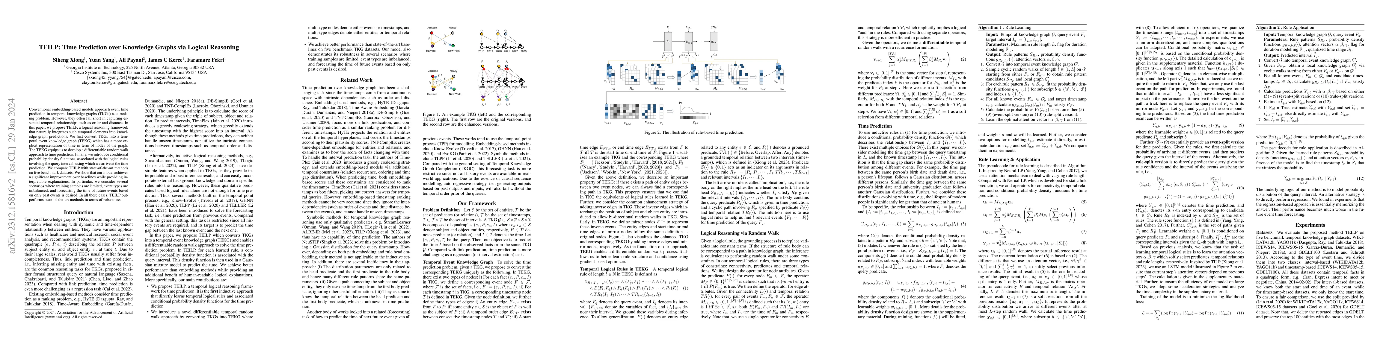 Thumbnail for TEILP: Time Prediction over Knowledge Graphs via Logical Reasoning