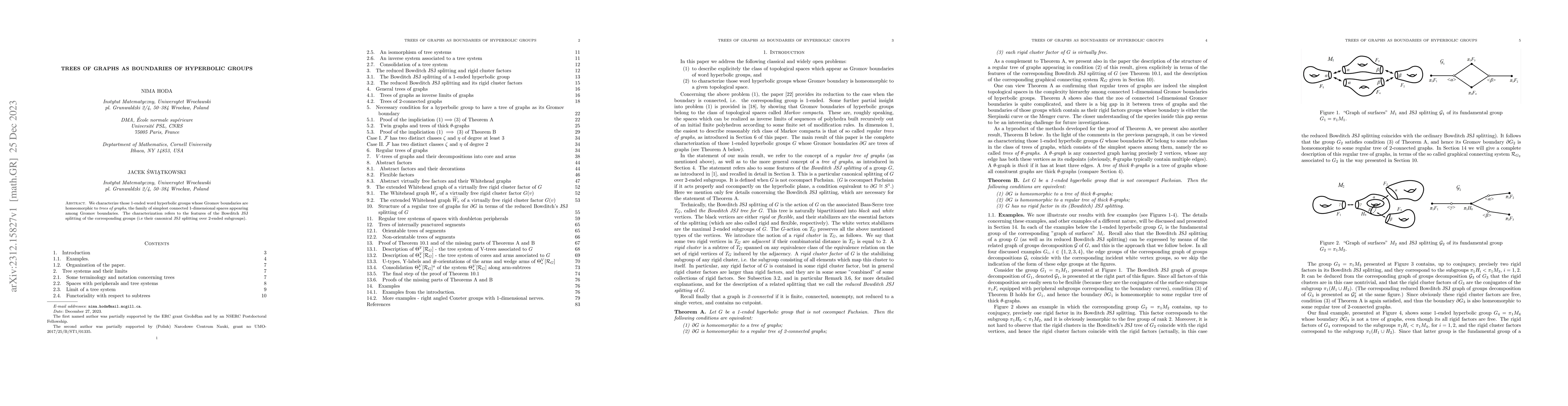 Thumbnail for Trees of Graphs as Boundaries of Hyperbolic Groups