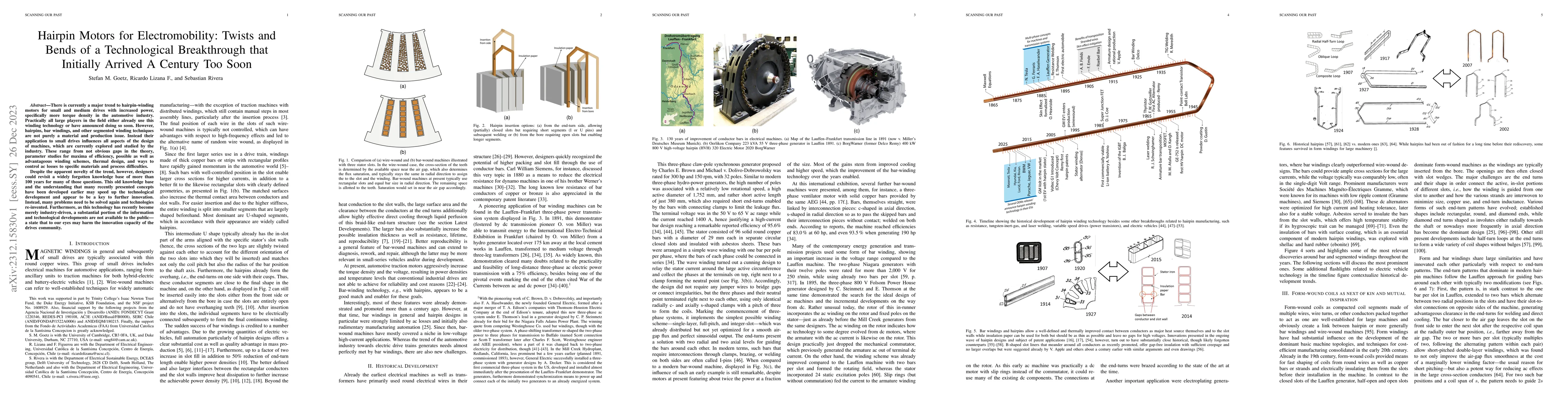 Thumbnail for Hairpin Motors for Electromobility: Twists and Bends of a Technological
  Breakthrough that Initially Arrived A Century Too Soon