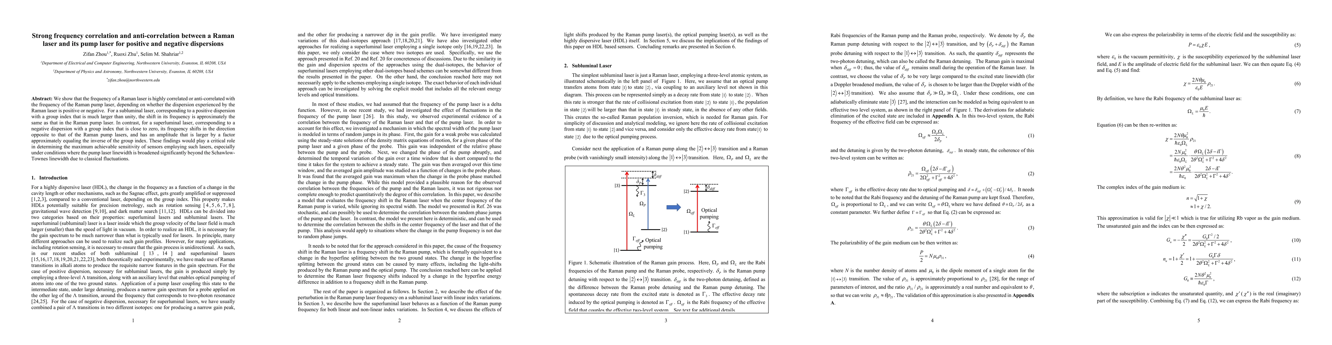 Thumbnail for Strong frequency correlation and anti-correlation between a Raman laser
  and its pump laser for positive and negative dispersions
