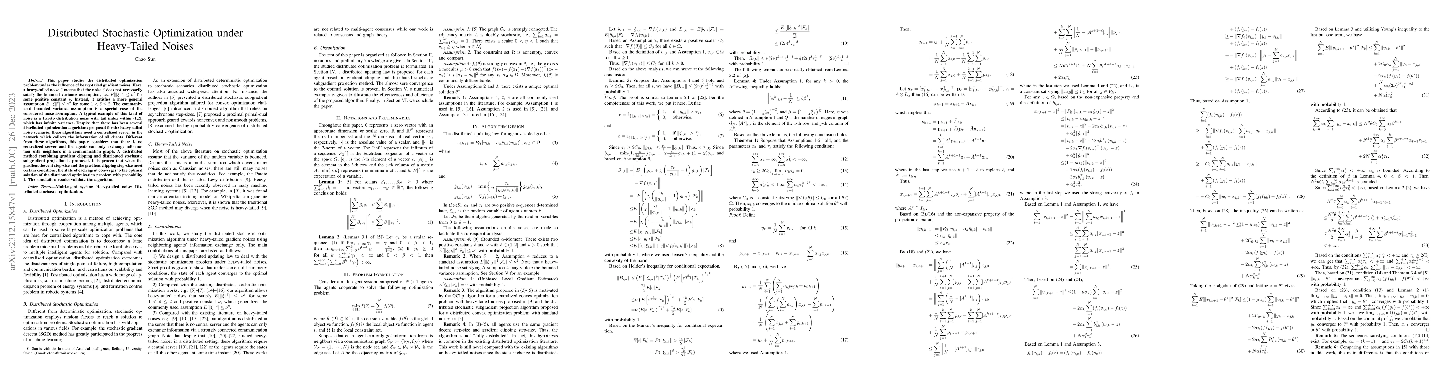 Thumbnail for Distributed Stochastic Optimization under Heavy-Tailed Noises