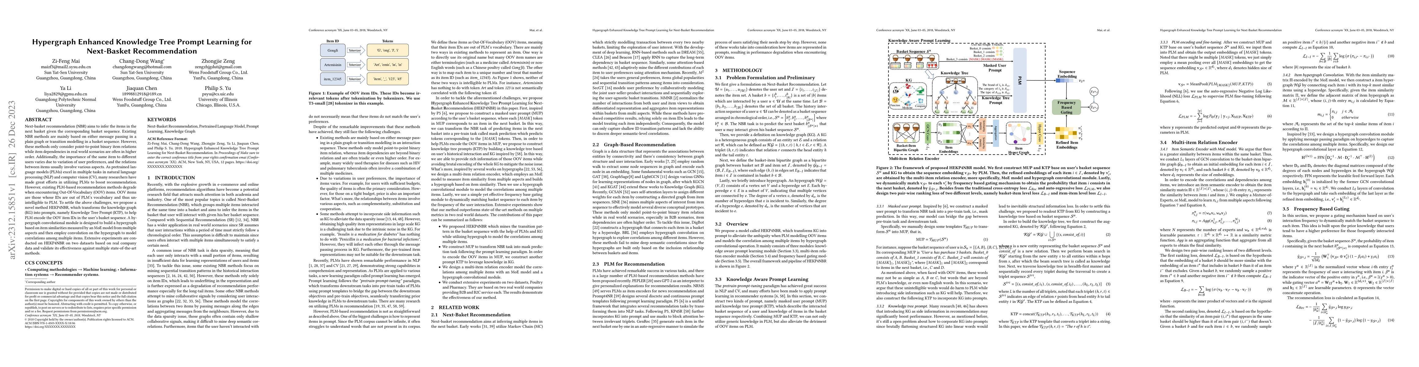 Thumbnail for Hypergraph Enhanced Knowledge Tree Prompt Learning for Next-Basket
  Recommendation