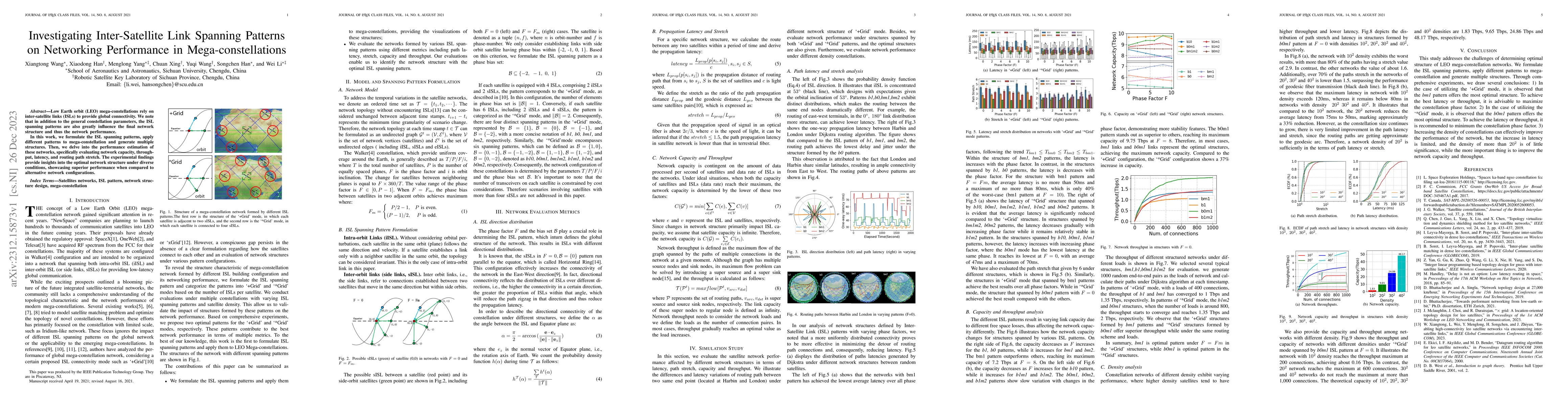Thumbnail for Investigating Inter-Satellite Link Spanning Patterns on Networking
  Performance in Mega-constellations