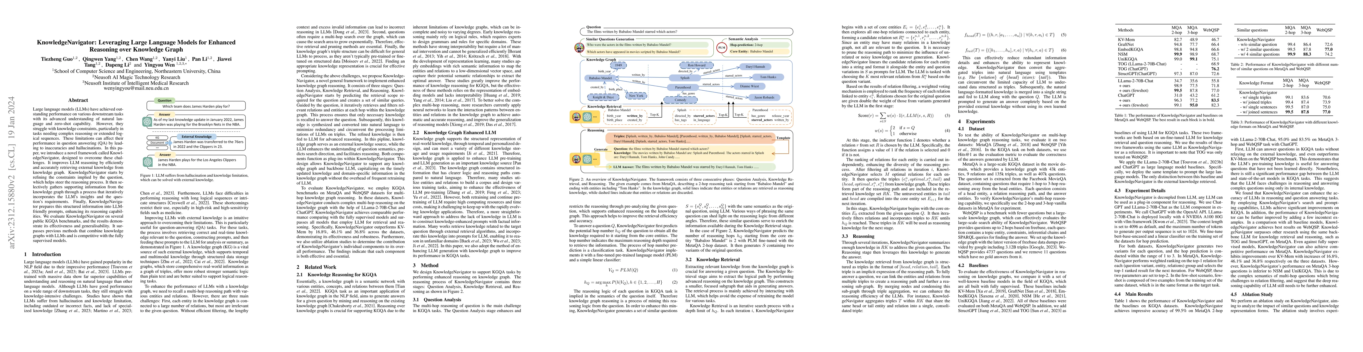 Thumbnail for KnowledgeNavigator: Leveraging Large Language Models for Enhanced
  Reasoning over Knowledge Graph