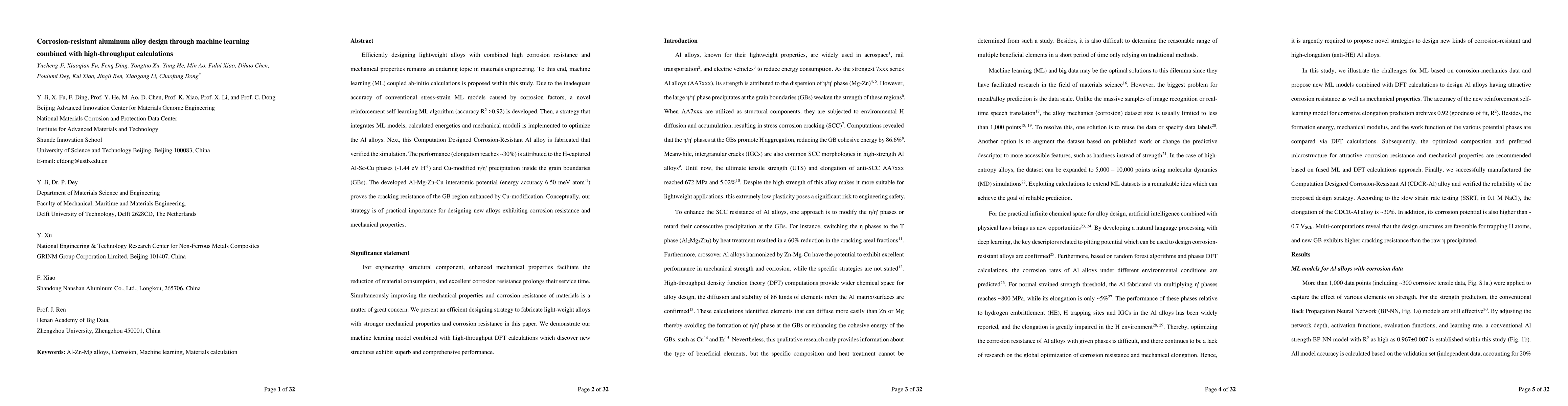 Thumbnail for Corrosion-resistant aluminum alloy design through machine learning
  combined with high-throughput calculations