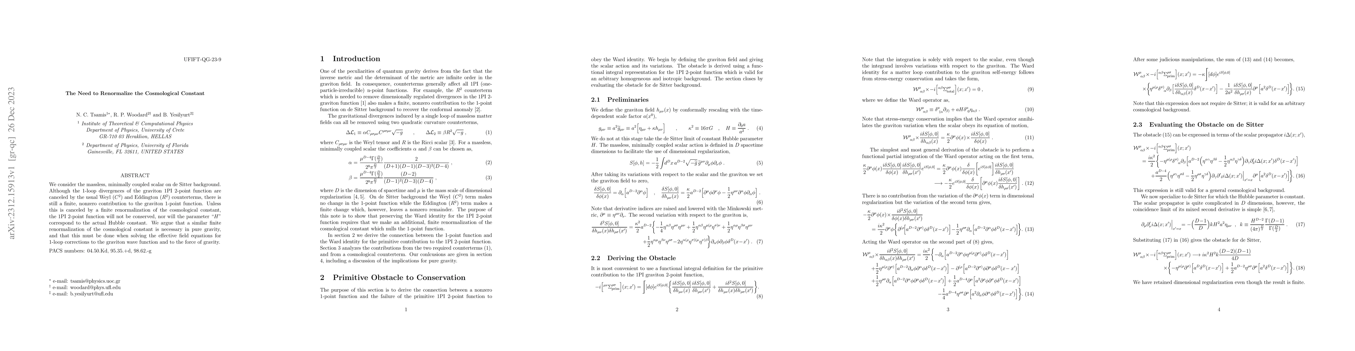 Thumbnail for The Need to Renormalize the Cosmological Constant
