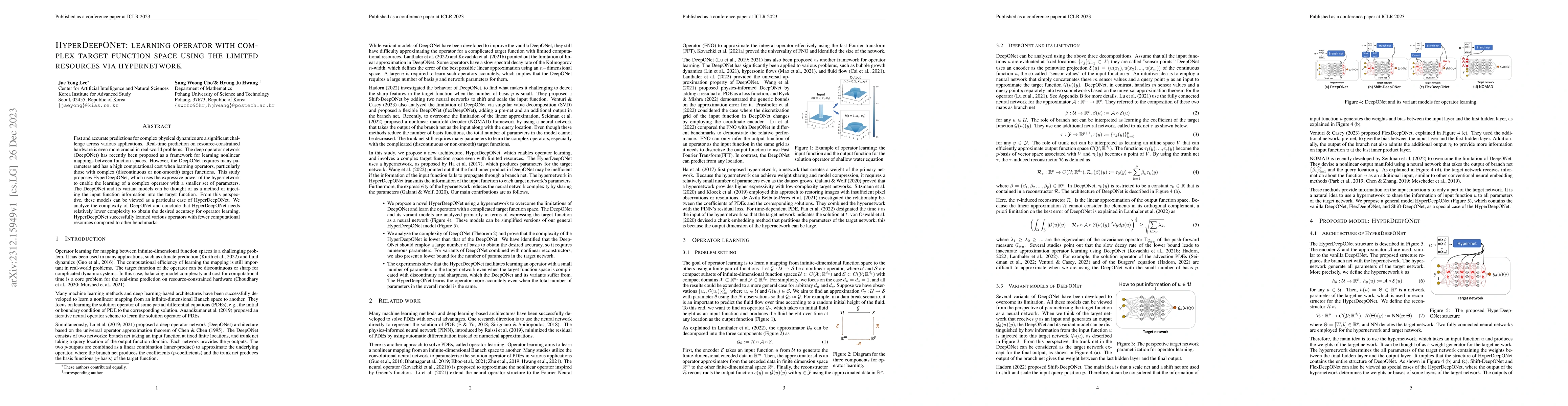 Thumbnail for HyperDeepONet: learning operator with complex target function space
  using the limited resources via hypernetwork