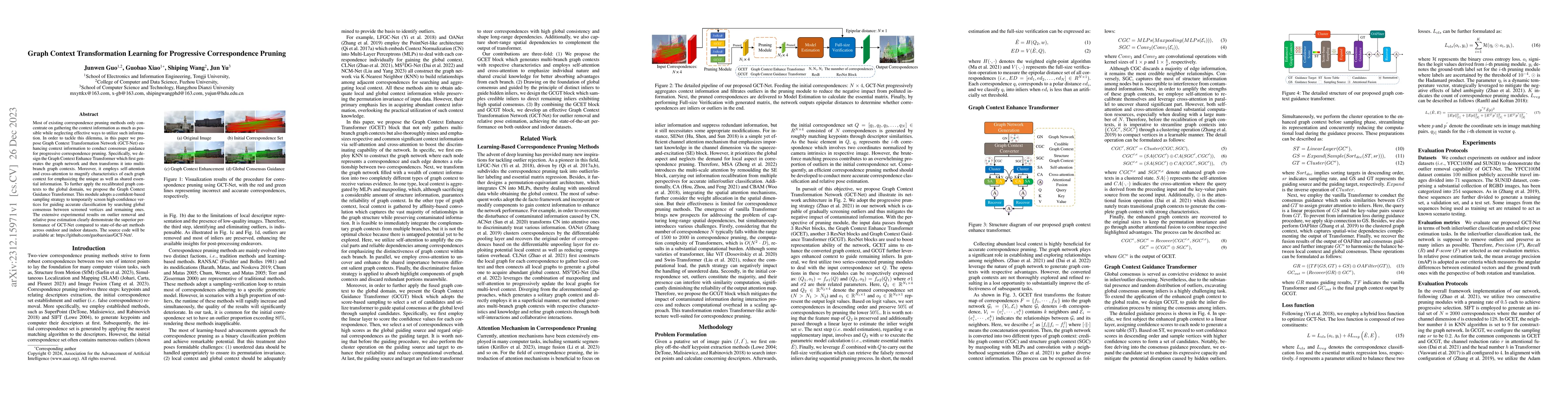 Thumbnail for Graph Context Transformation Learning for Progressive Correspondence
  Pruning