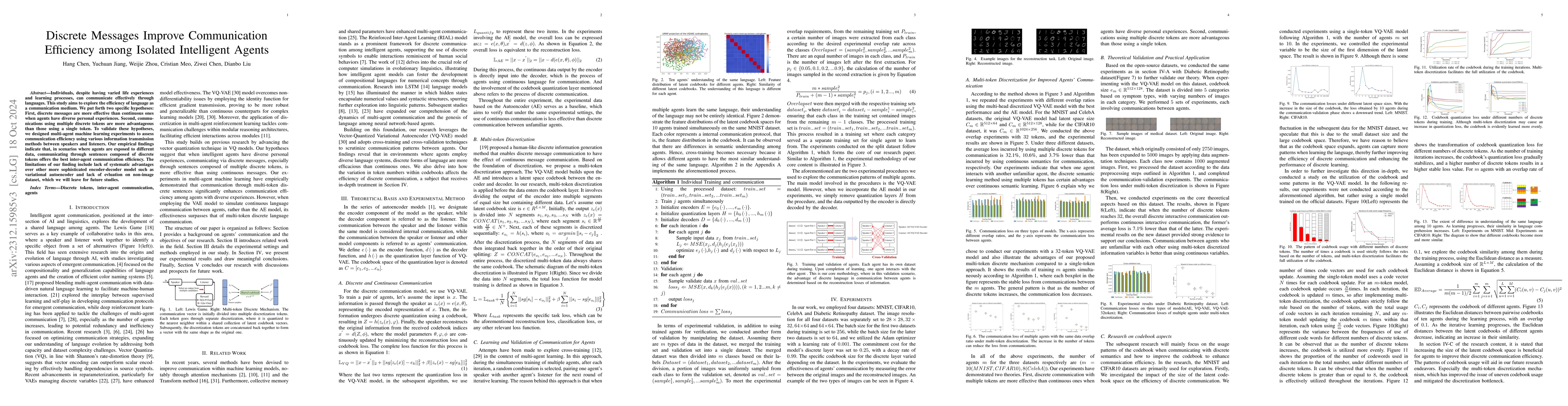 Thumbnail for Discrete Messages Improve Communication Efficiency among Isolated
  Intelligent Agents