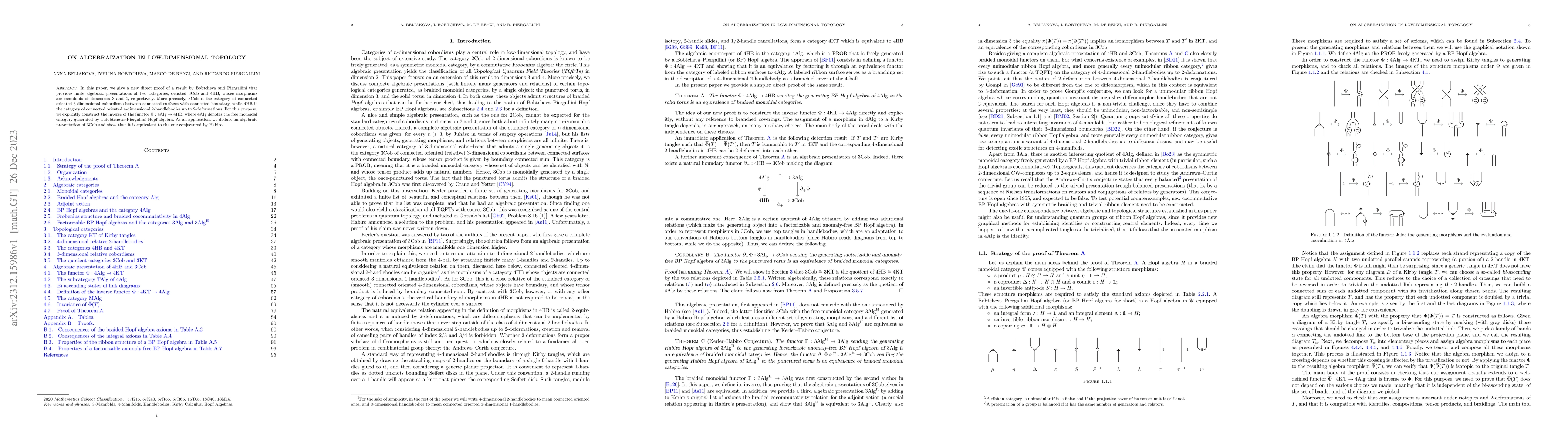 Thumbnail for On Algebraization in Low-Dimensional Topology