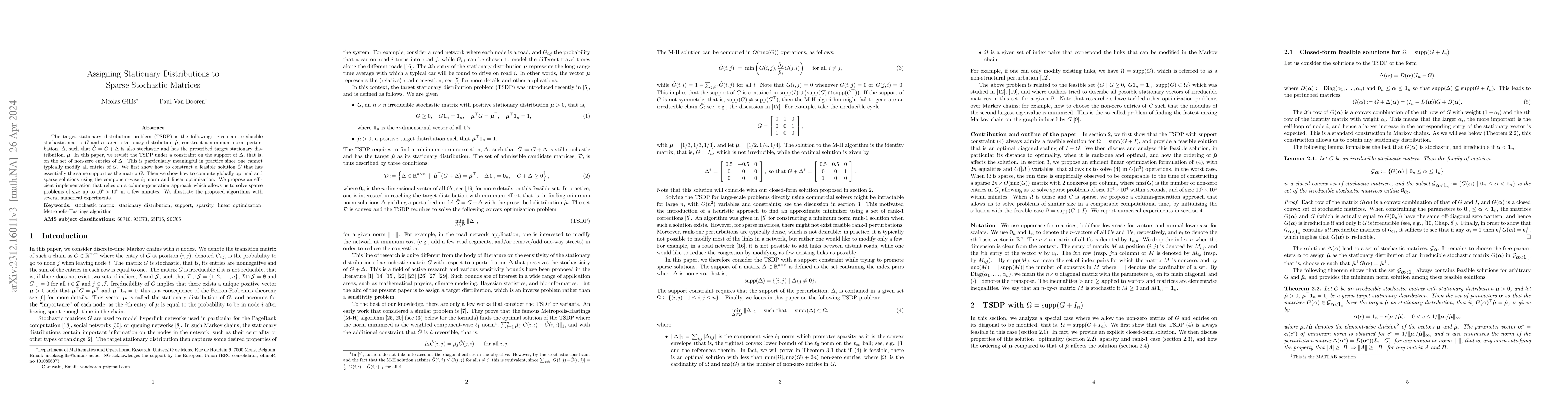 Thumbnail for Assigning Stationary Distributions to Sparse Stochastic Matrices