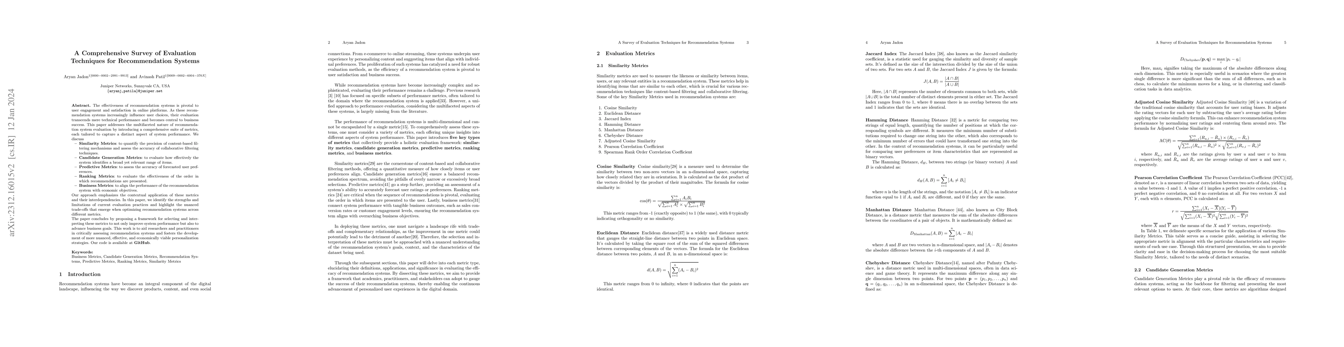 Thumbnail for A Comprehensive Survey of Evaluation Techniques for Recommendation
  Systems