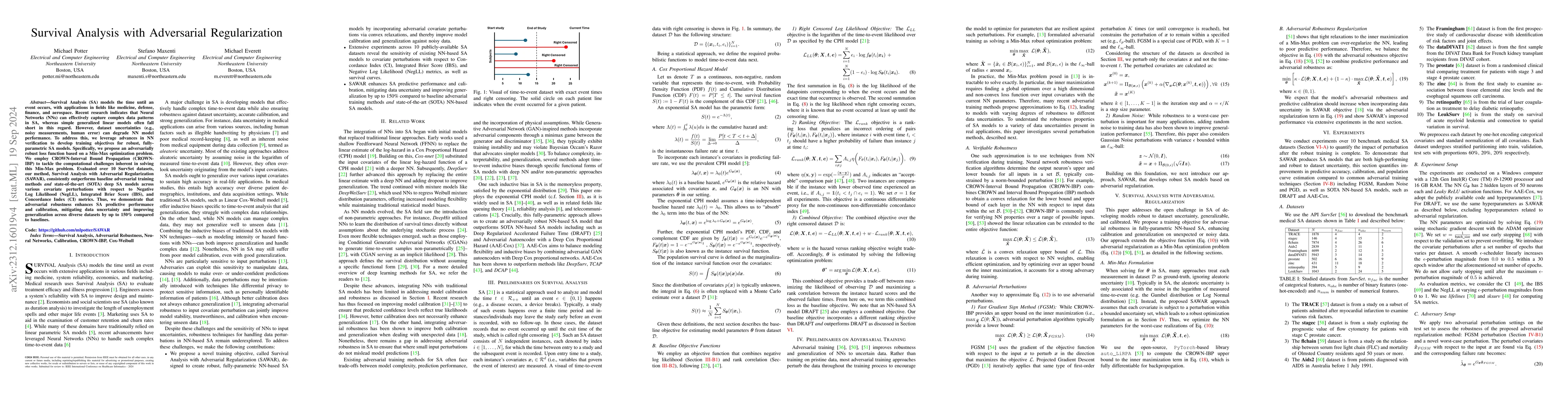 Thumbnail for Robust Survival Analysis with Adversarial Regularization