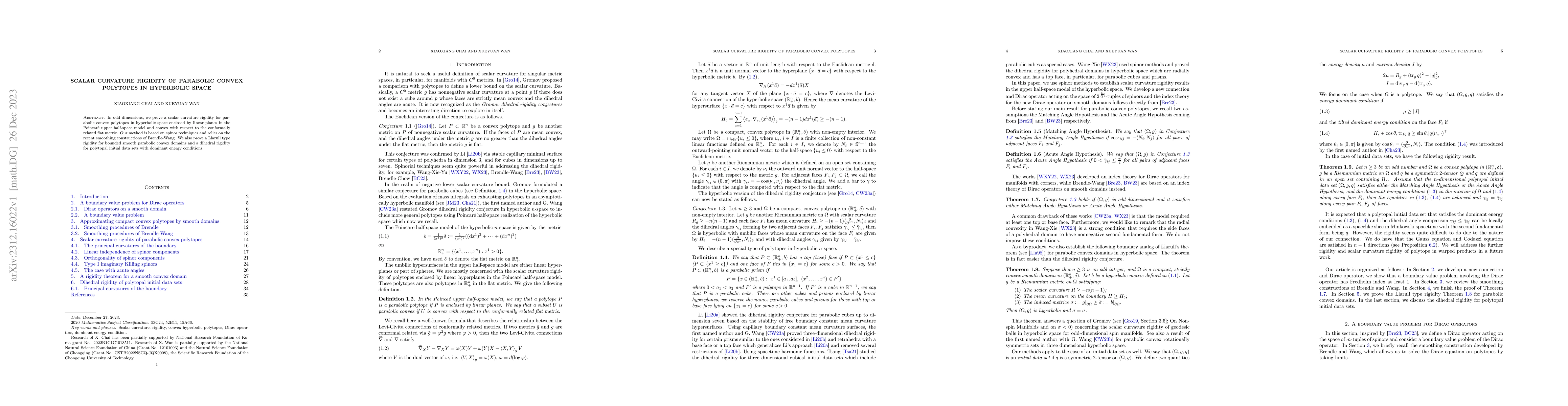 Thumbnail for Scalar curvature rigidity of parabolic convex polytopes in hyperbolic
  space
