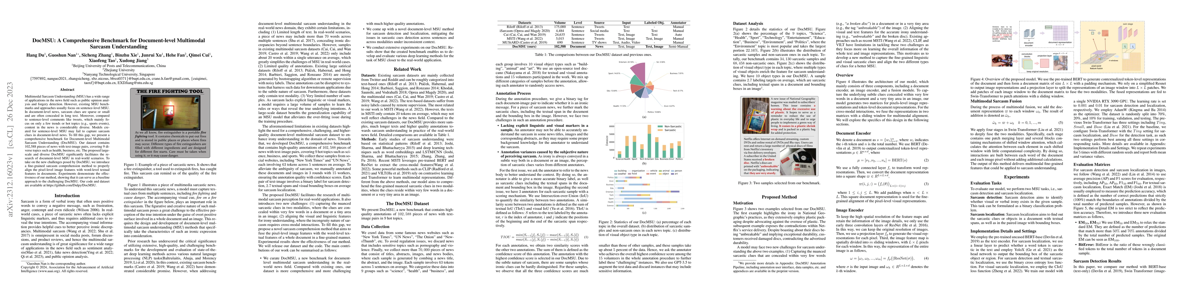 Thumbnail for DocMSU: A Comprehensive Benchmark for Document-level Multimodal Sarcasm
  Understanding