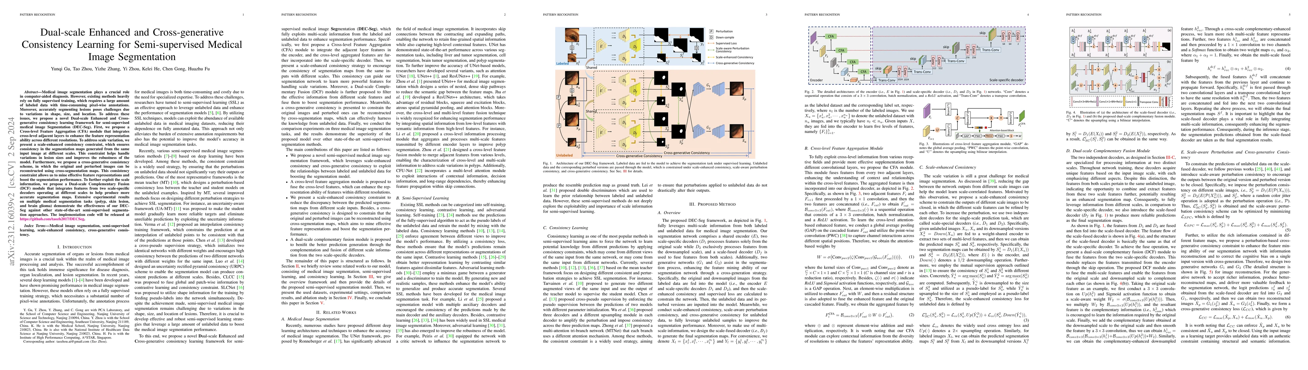 Thumbnail for Dual-scale Enhanced and Cross-generative Consistency Learning for
  Semi-supervised Polyp Segmentation