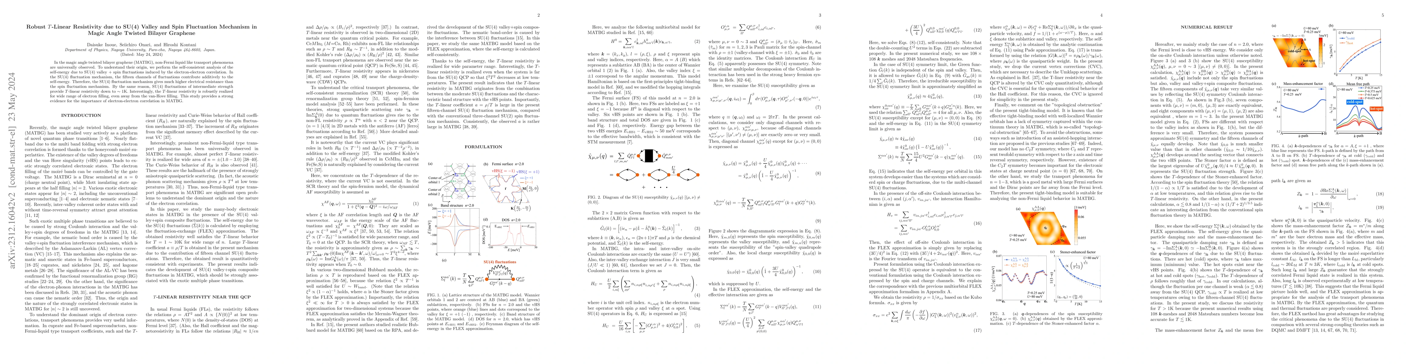 Thumbnail for Robust $T$-Linear Resistivity due to SU(4) Valley + Spin Fluctuation
  Mechanism in Magic Angle Twisted Bilayer Graphene