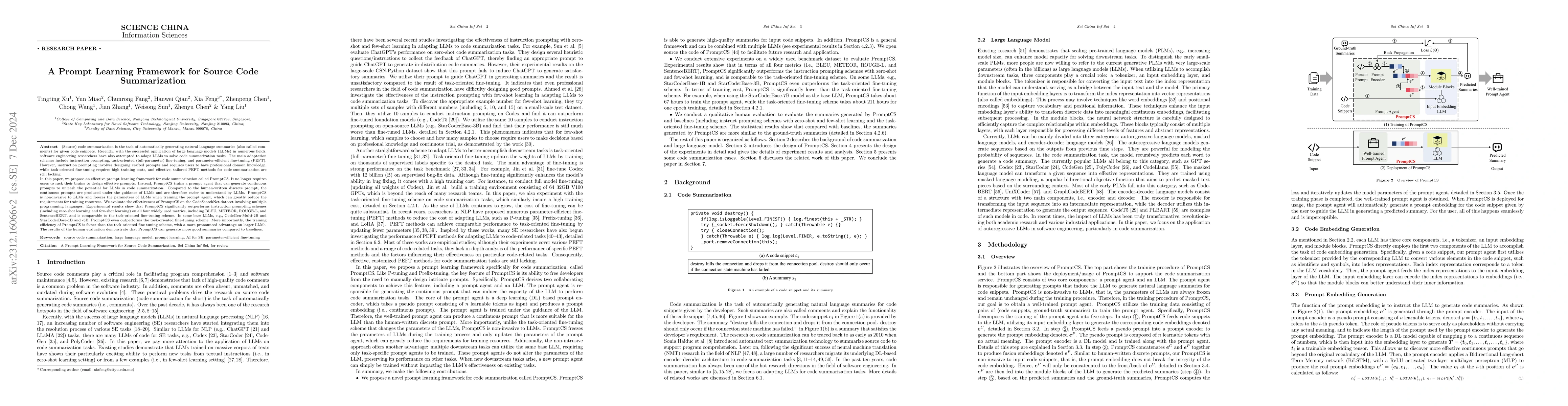 Thumbnail for A Prompt Learning Framework for Source Code Summarization
