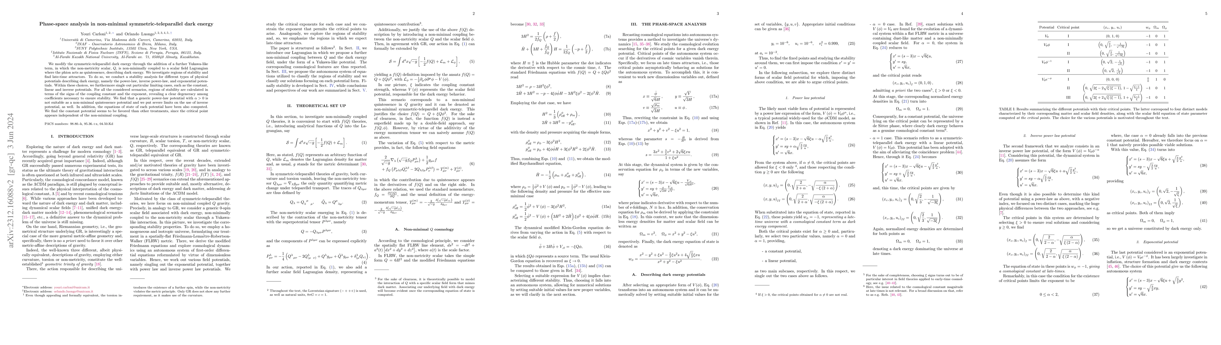 Thumbnail for Phase-space analysis in non-minimal symmetric-teleparallel dark energy
