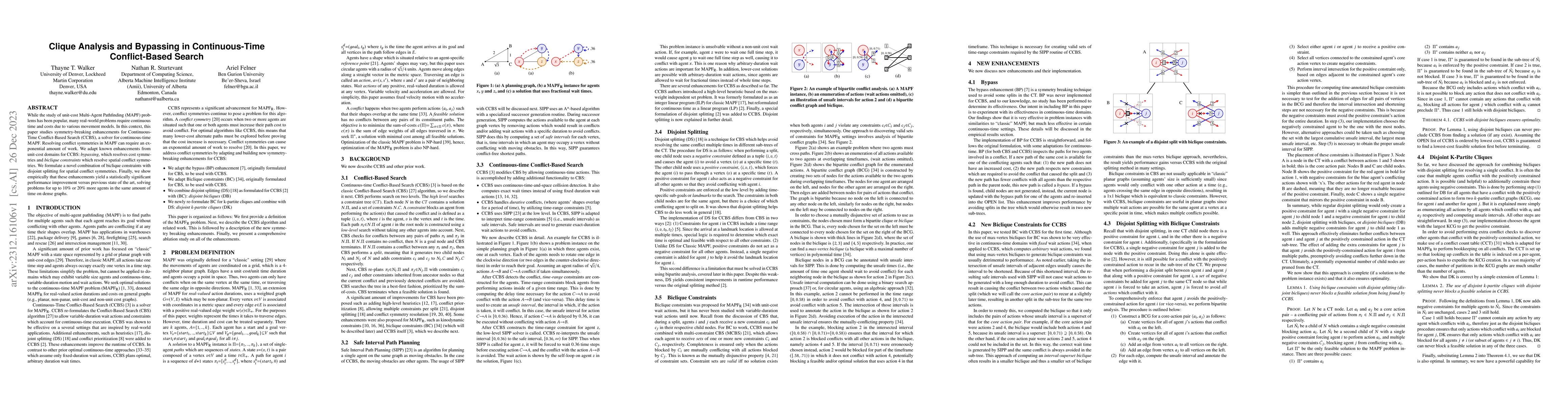 Thumbnail for Clique Analysis and Bypassing in Continuous-Time Conflict-Based Search