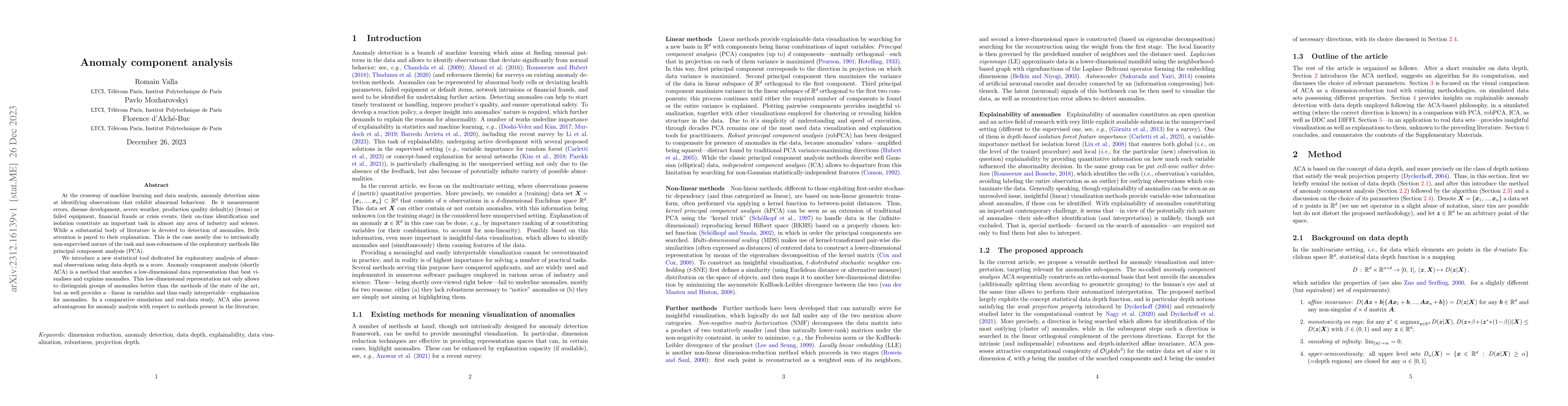 Thumbnail for Anomaly component analysis