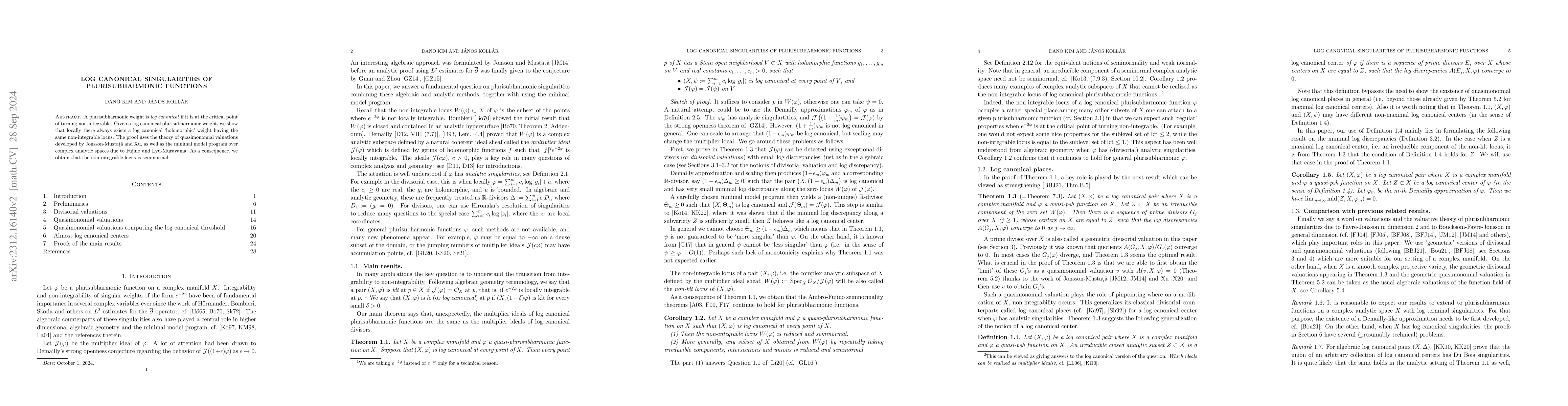 Thumbnail for Log canonical singularities of plurisubharmonic functions