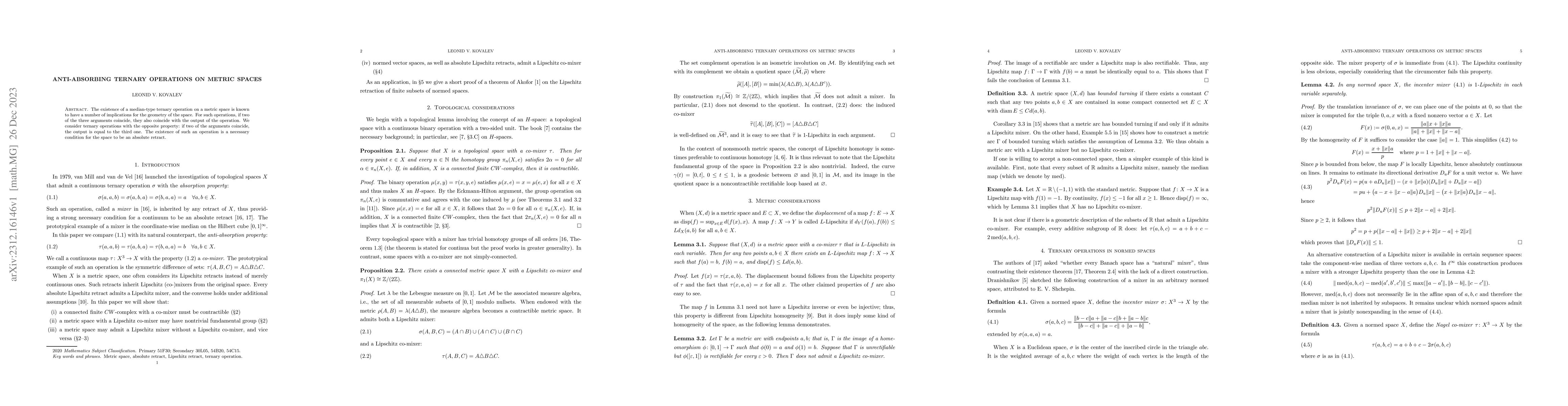 Thumbnail for Anti-absorbing ternary operations on metric spaces