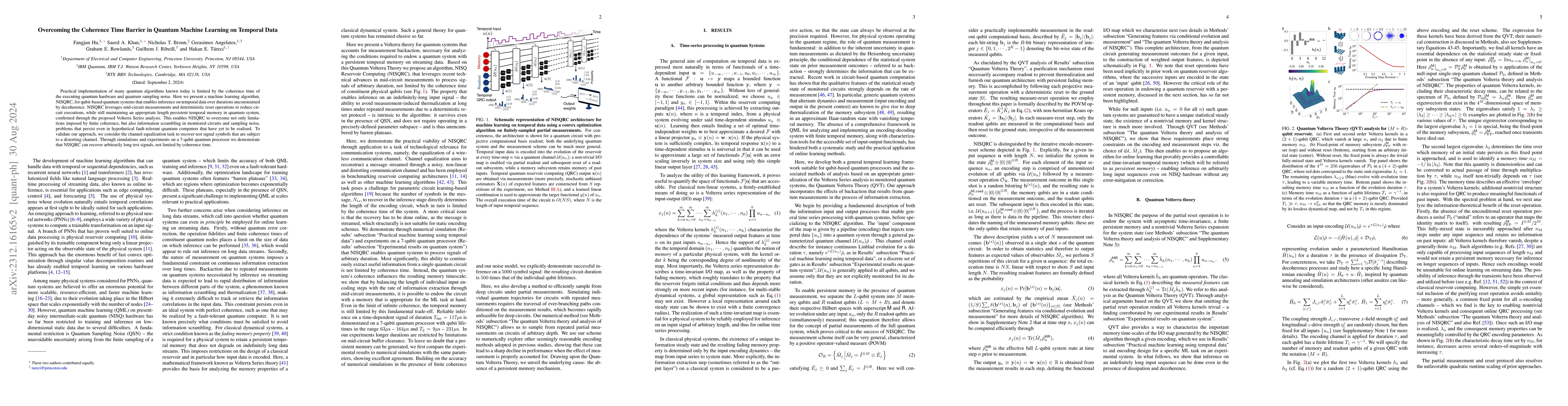 Thumbnail for Overcoming the Coherence Time Barrier in Quantum Machine Learning on
  Temporal Data