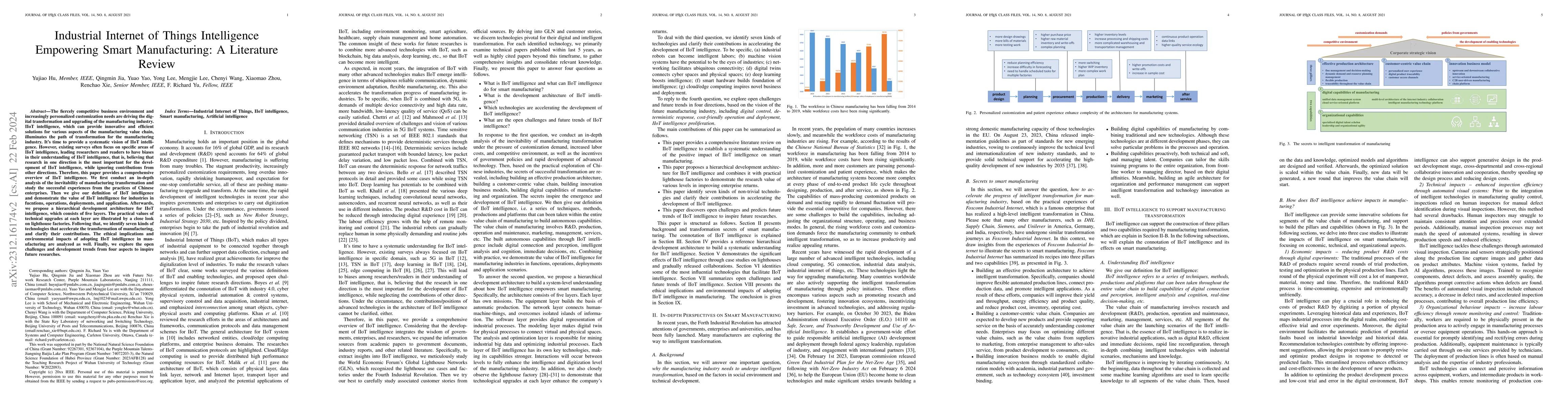 Thumbnail for Industrial Internet of Things Intelligence Empowering Smart
  Manufacturing: A Literature Review
