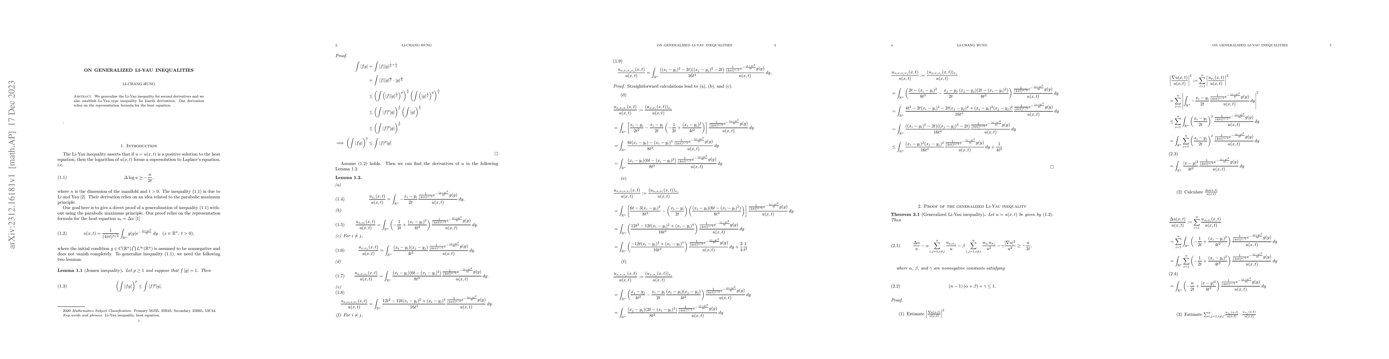 Thumbnail for On generalized Li-Yau inequalities
