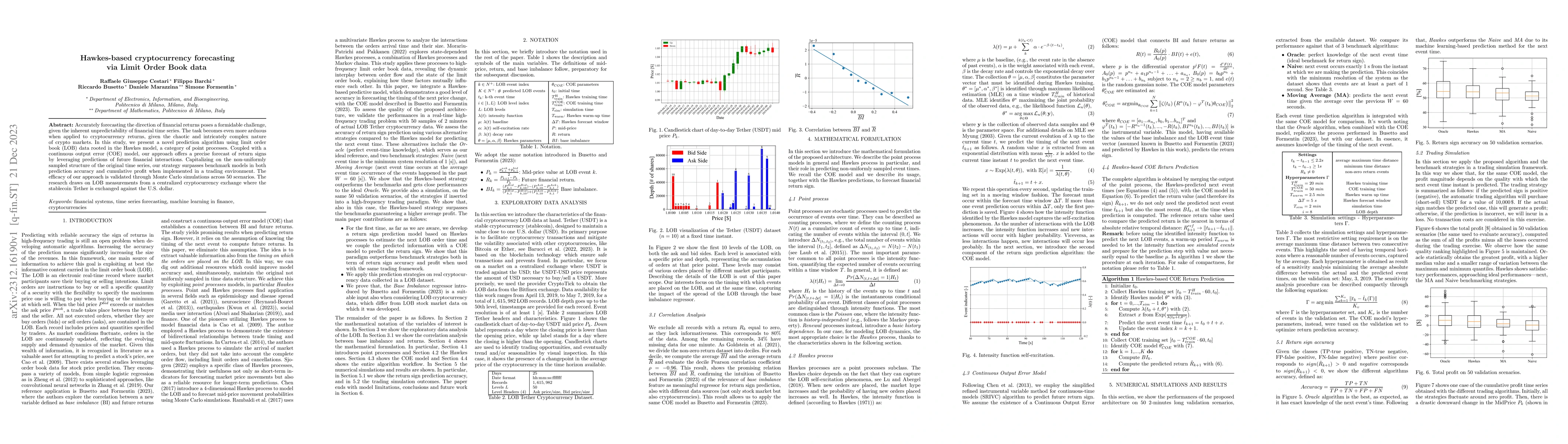 Thumbnail for Hawkes-based cryptocurrency forecasting via Limit Order Book data