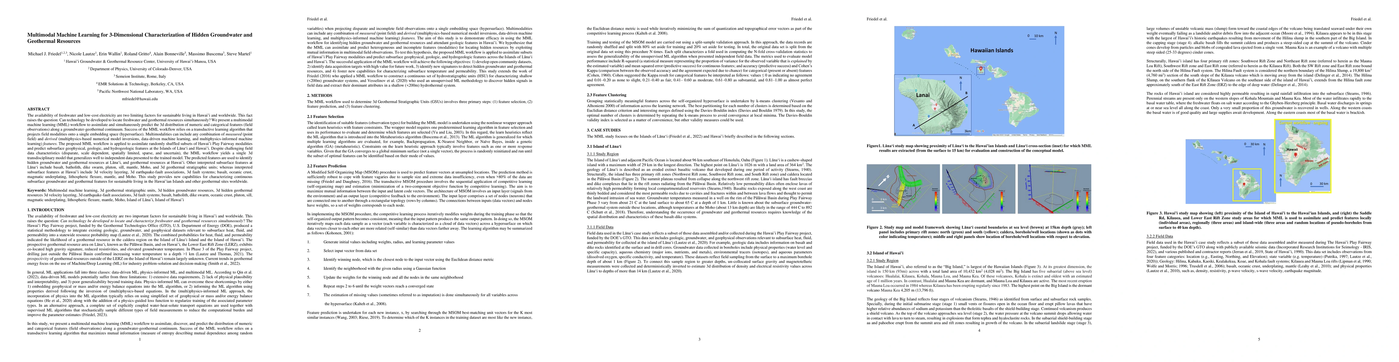 Thumbnail for Multimodal machine learning for 3-dimensional characterization of hidden
  groundwater and geothermal resources