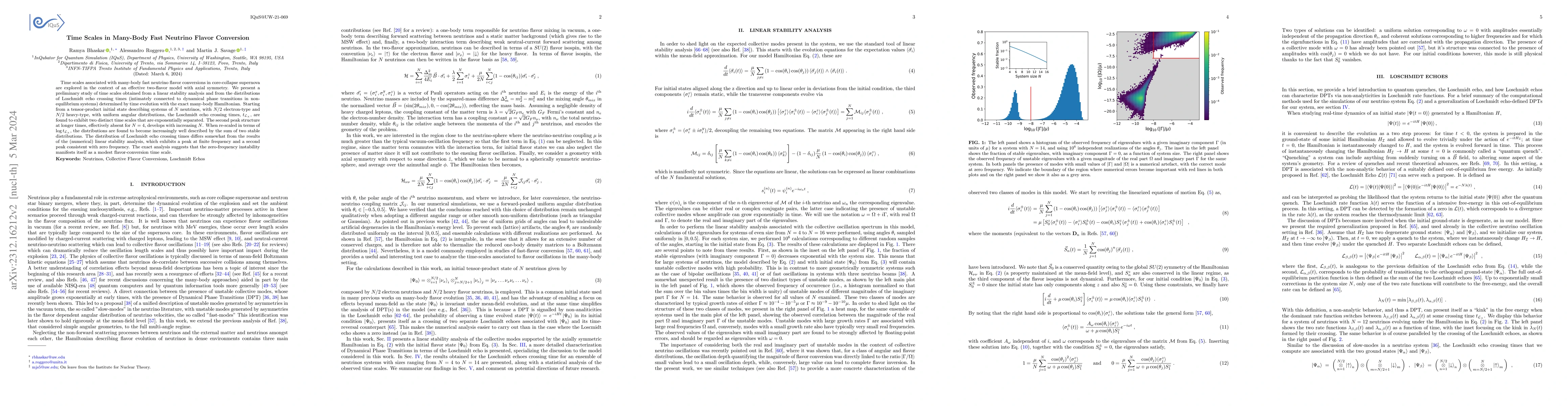 Thumbnail for Time Scales in Many-Body Fast Neutrino Flavor Conversion