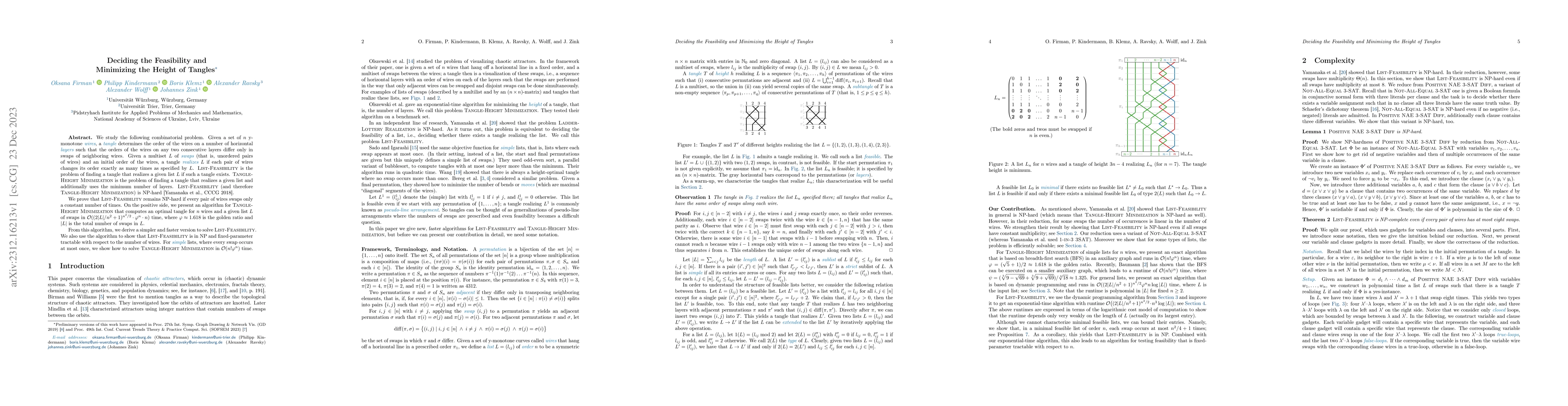 Thumbnail for Deciding the Feasibility and Minimizing the Height of Tangles
