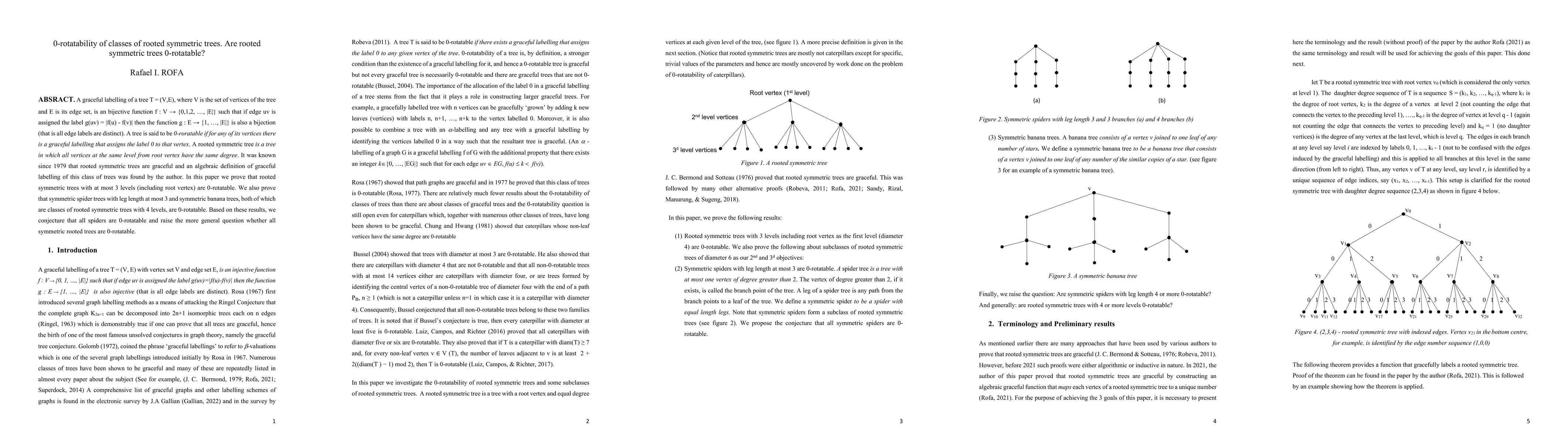 Thumbnail for 0-rotatability of classes of rooted symmetric trees. Are rooted
  symmetric trees 0-rotatable?
