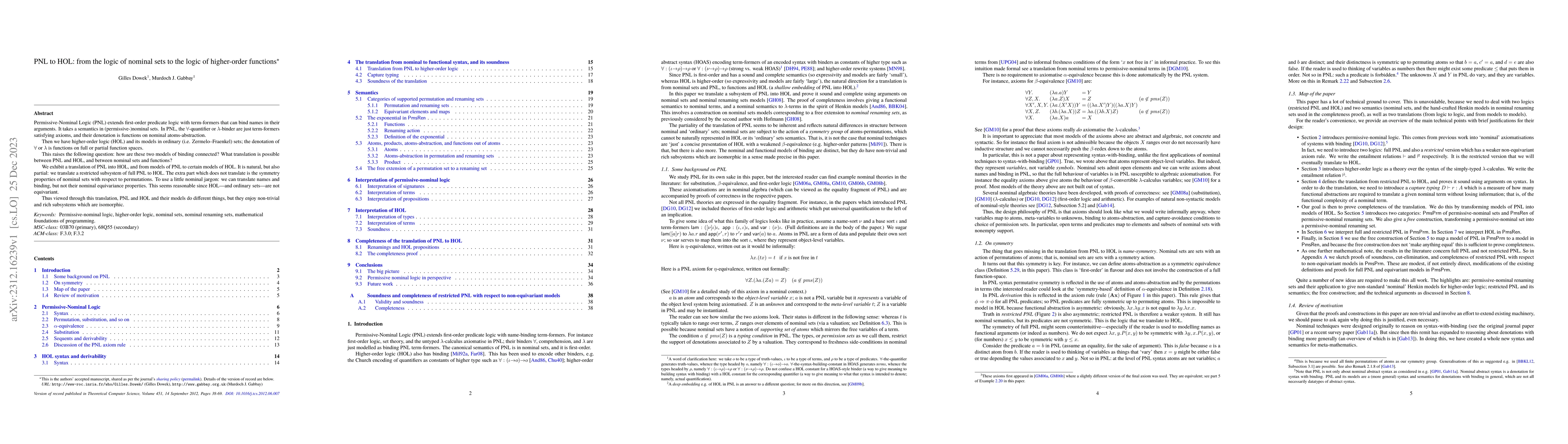 Thumbnail for PNL to HOL: from the logic of nominal sets to the logic of higher-order
  functions