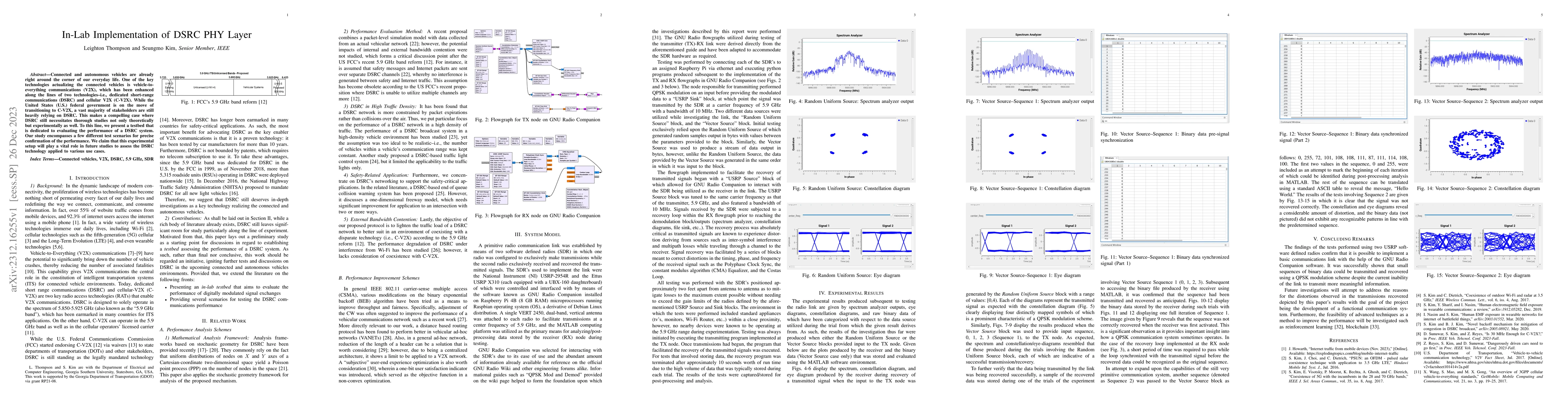 Thumbnail for In-Lab Implementation of DSRC PHY Layer