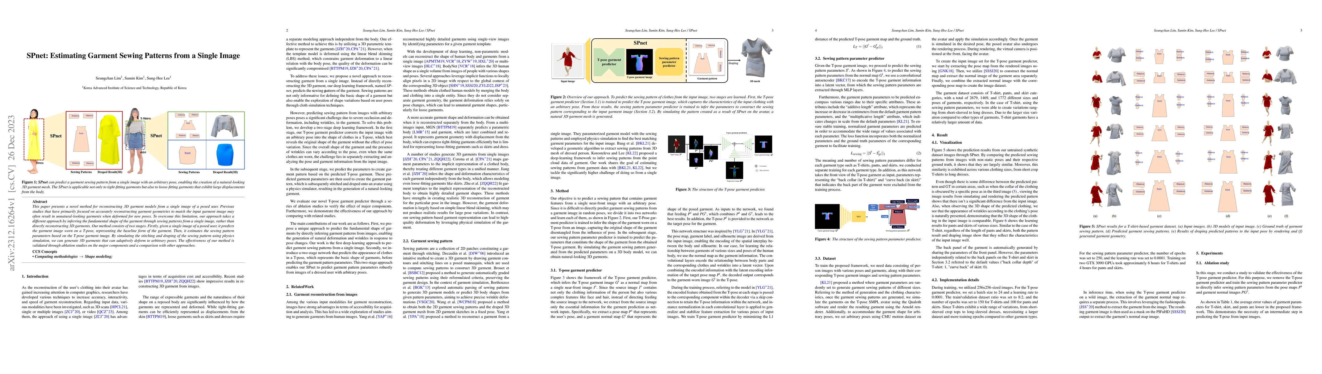 Thumbnail for SPnet: Estimating Garment Sewing Patterns from a Single Image