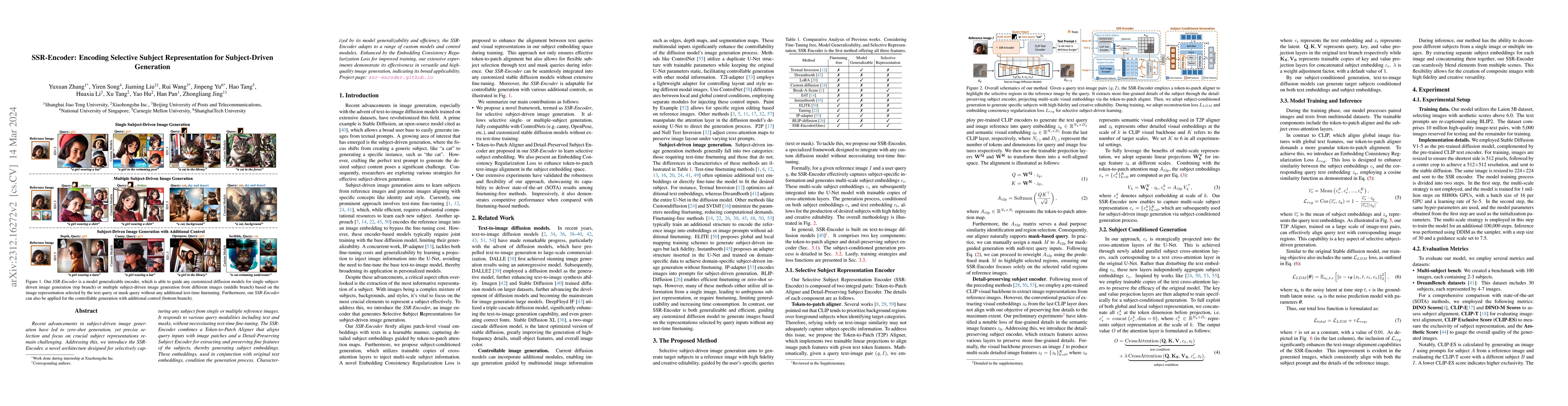 Thumbnail for SSR-Encoder: Encoding Selective Subject Representation for
  Subject-Driven Generation