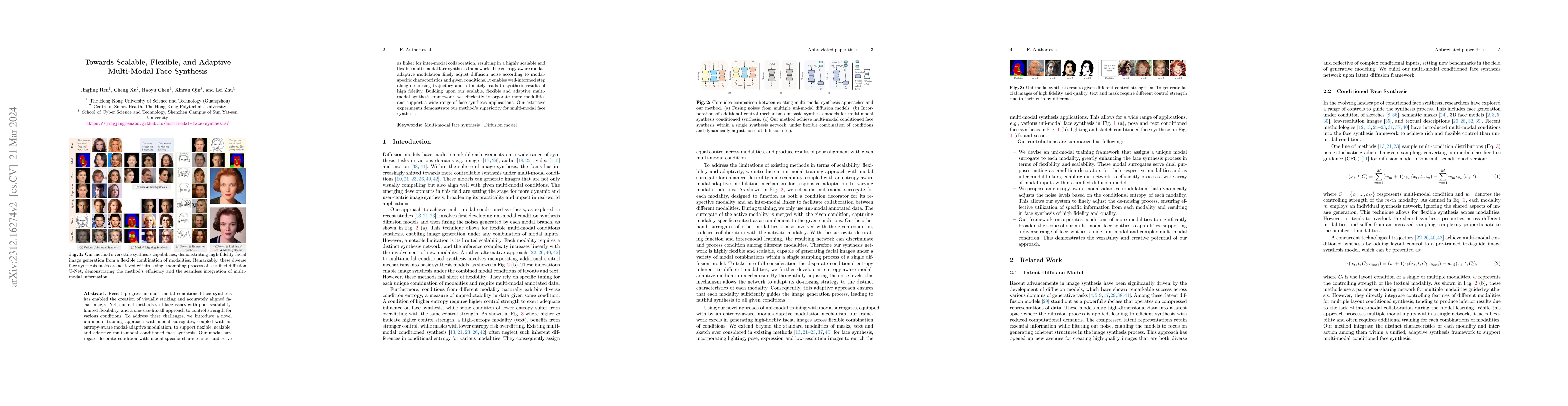 Thumbnail for Towards Flexible, Scalable, and Adaptive Multi-Modal Conditioned Face
  Synthesis