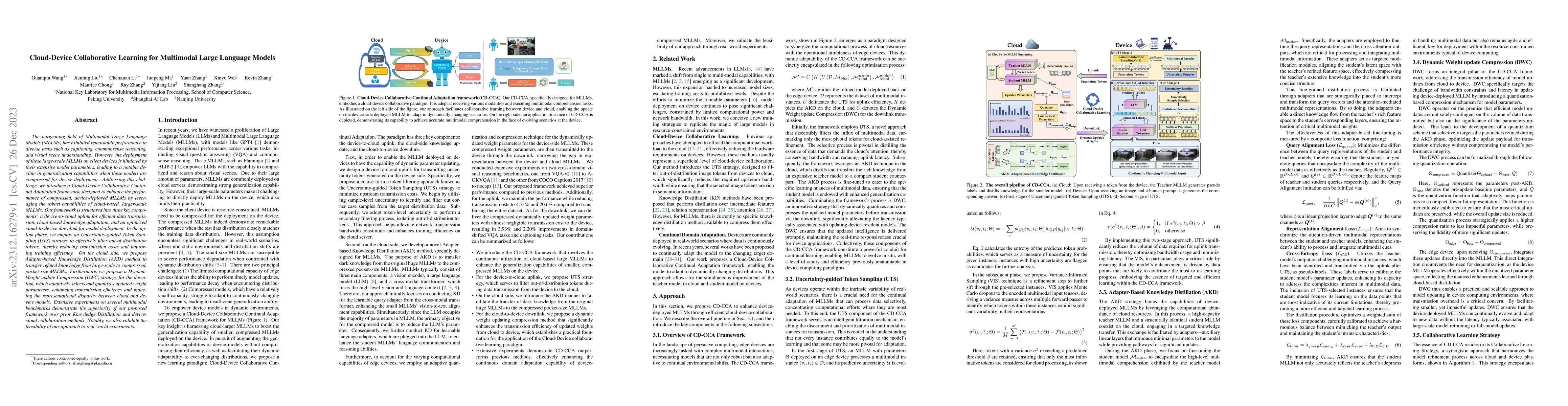 Thumbnail for Cloud-Device Collaborative Learning for Multimodal Large Language Models