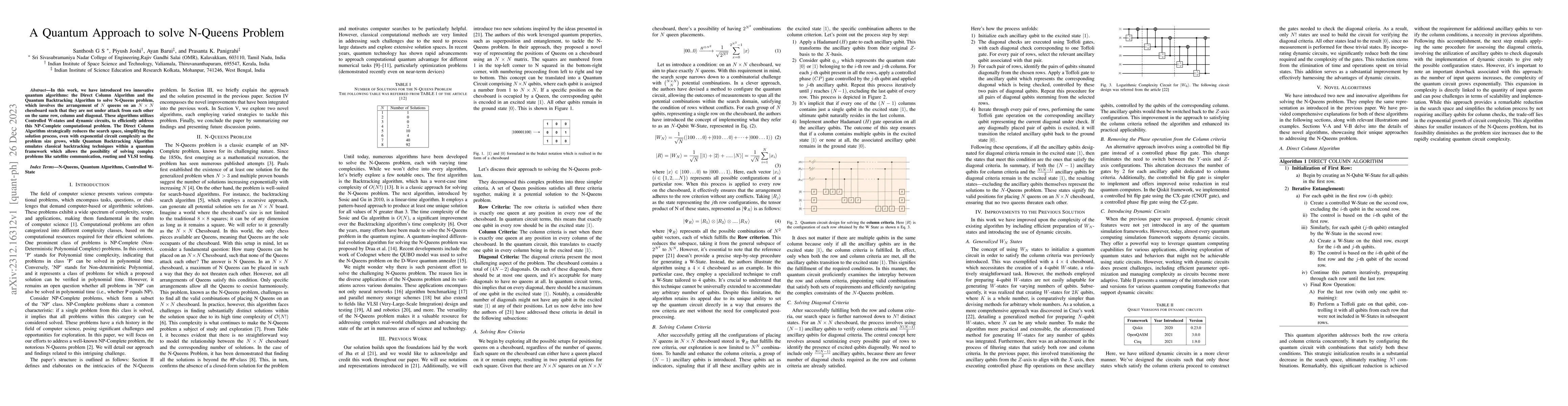 Thumbnail for A Quantum Approach to solve N-Queens Problem