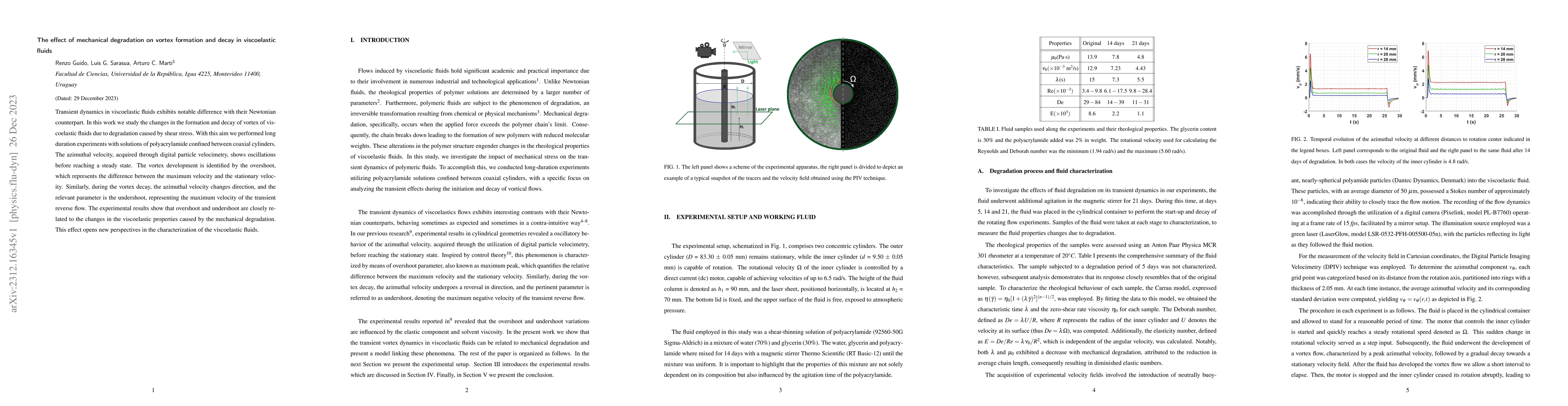 Thumbnail for The effect of mechanical degradation on vortex formation and decay in
  viscoelastic fluids