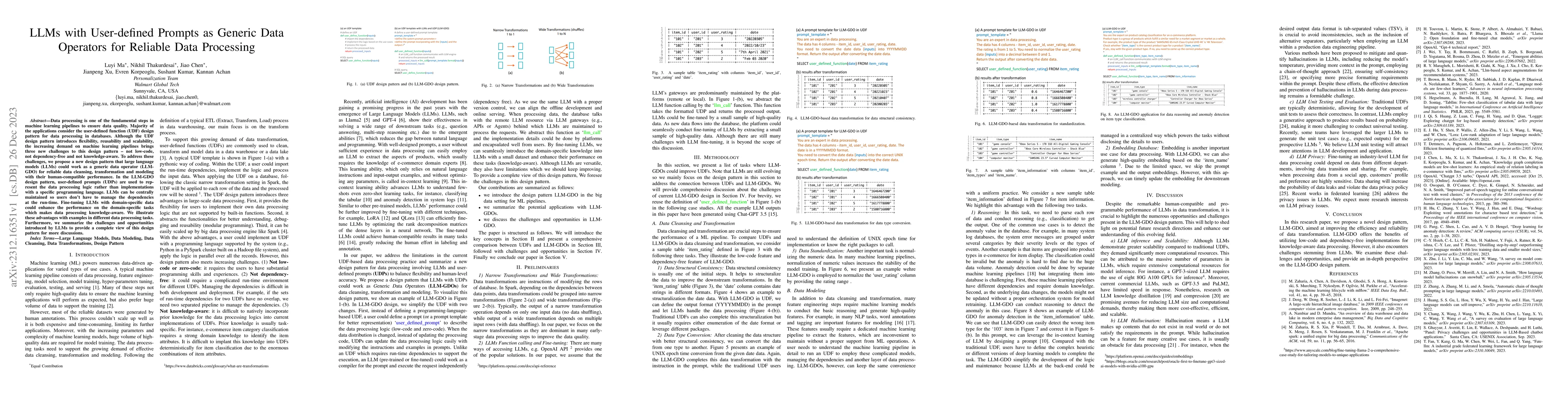 Thumbnail for LLMs with User-defined Prompts as Generic Data Operators for Reliable
  Data Processing