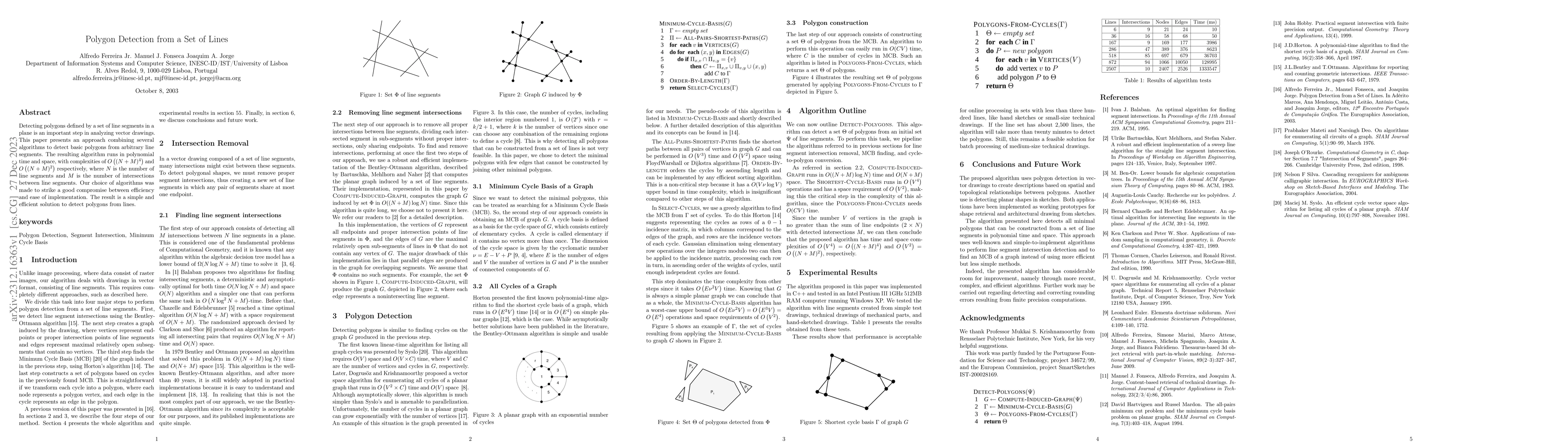 Thumbnail for Polygon Detection from a Set of Lines