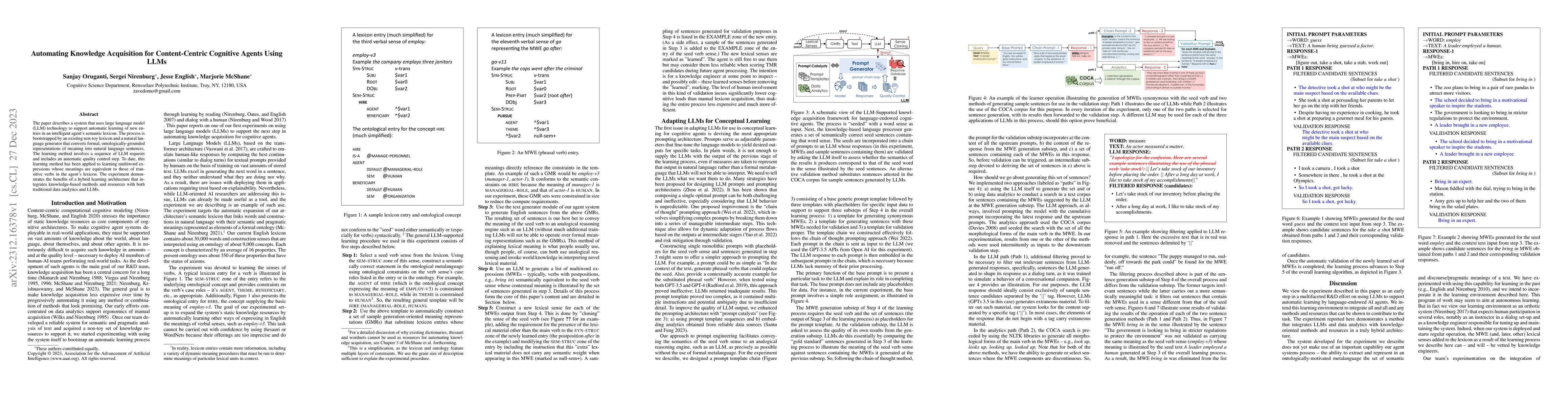Thumbnail for Automating Knowledge Acquisition for Content-Centric Cognitive Agents
  Using LLMs