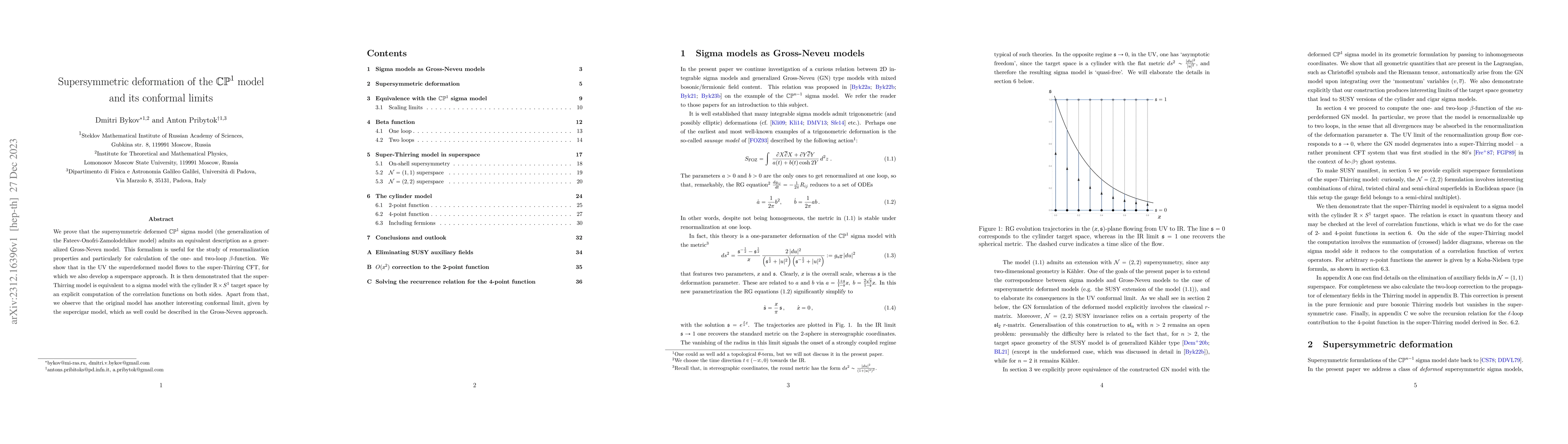 Thumbnail for Supersymmetric deformation of the $ \mathbb{CP}^{1} $ model and its
  conformal limits