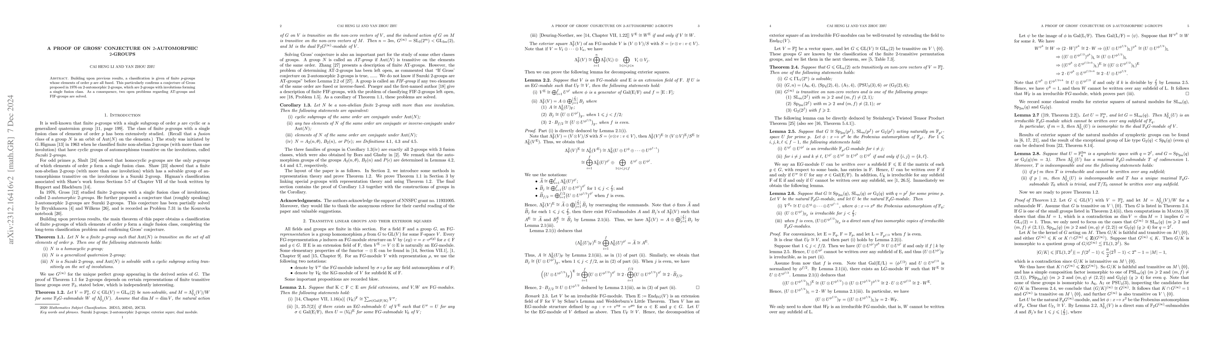 Thumbnail for A Proof of Gross' Conjecture on $2$-Automorphic $2$-Groups