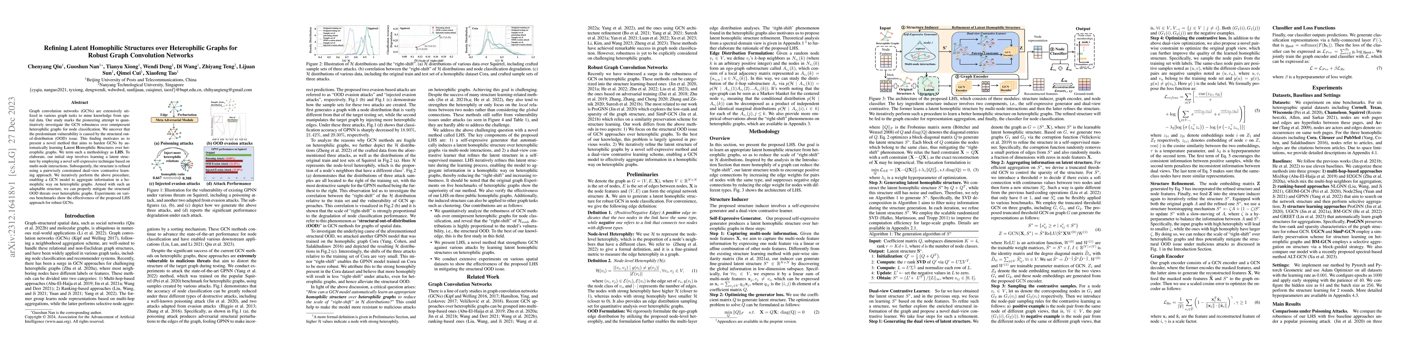 Thumbnail for Refining Latent Homophilic Structures over Heterophilic Graphs for
  Robust Graph Convolution Networks