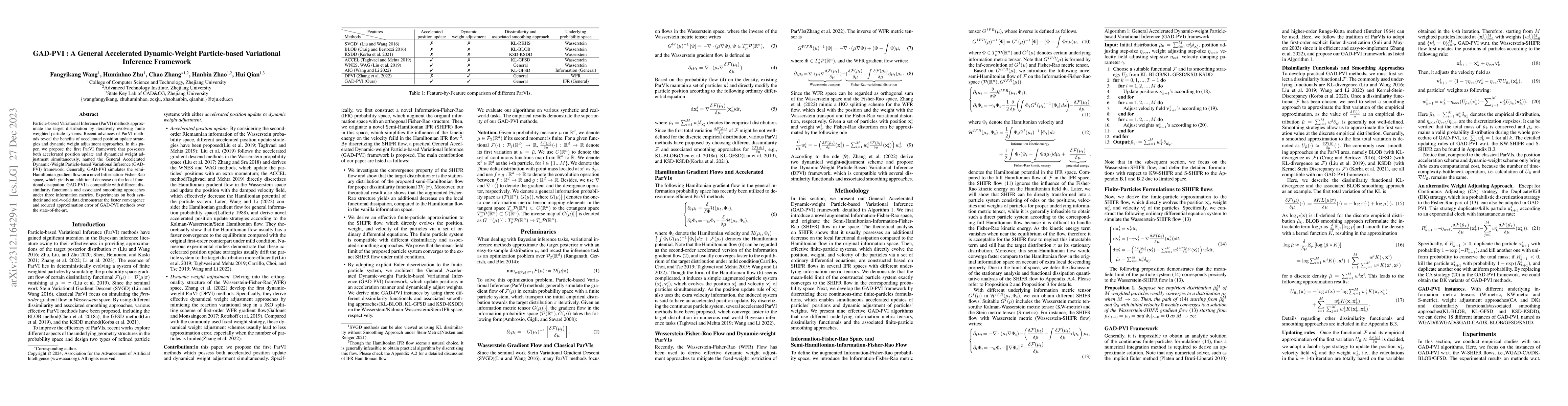 Thumbnail for GAD-PVI: A General Accelerated Dynamic-Weight Particle-Based Variational
  Inference Framework
